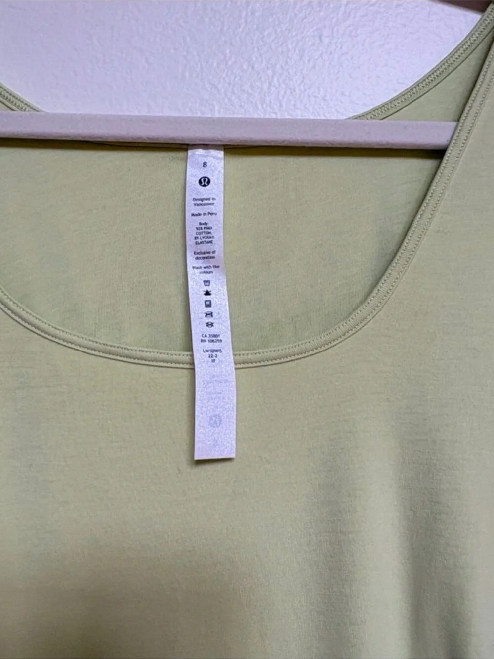 Lululemon Pima Cotton Open-back Midi Dress in Pale Yellow